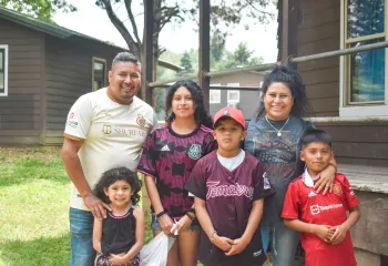 A latino family at Camp Kern