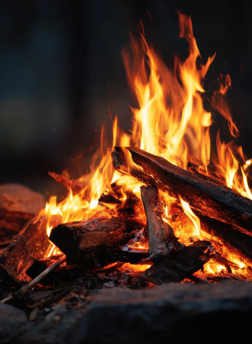 A campfire