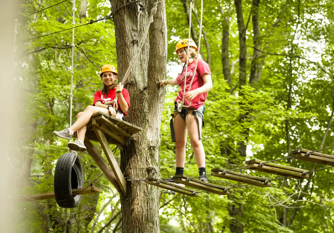 girls on the high ropes