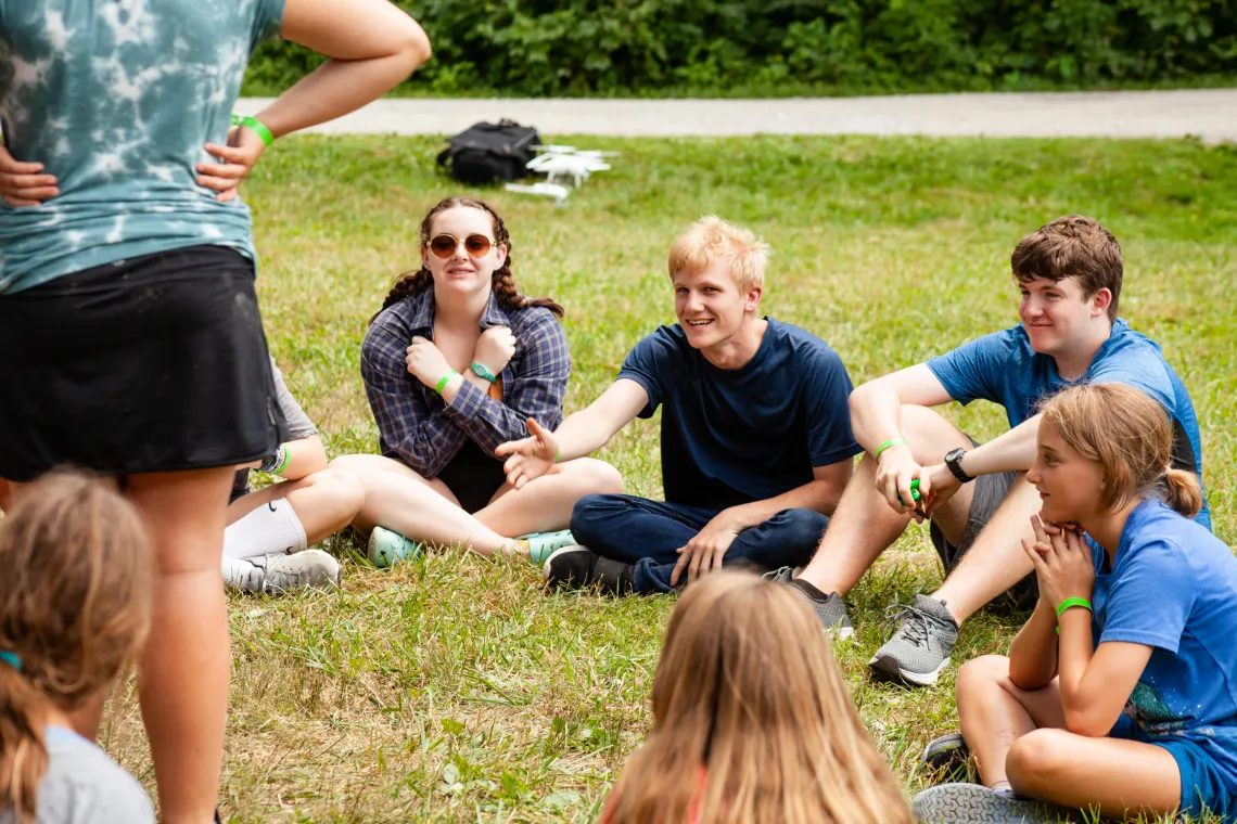 Teens at camp kern