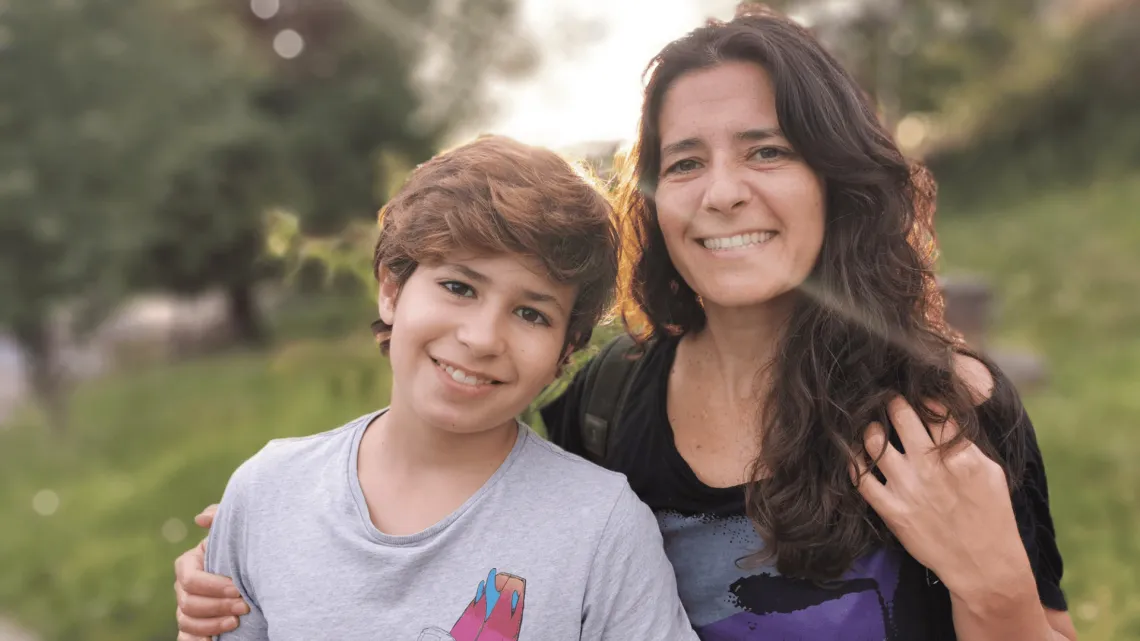Mom and Son at Camp