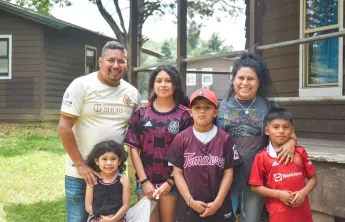 A latino family at Camp Kern