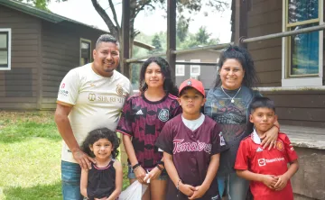 A latino family at Camp Kern